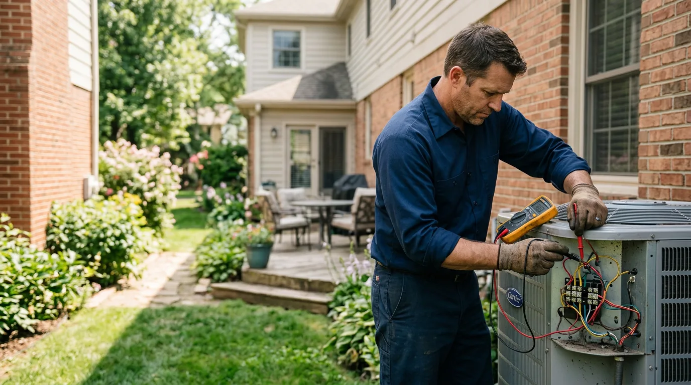 HVAC technician working near Blaine, OH